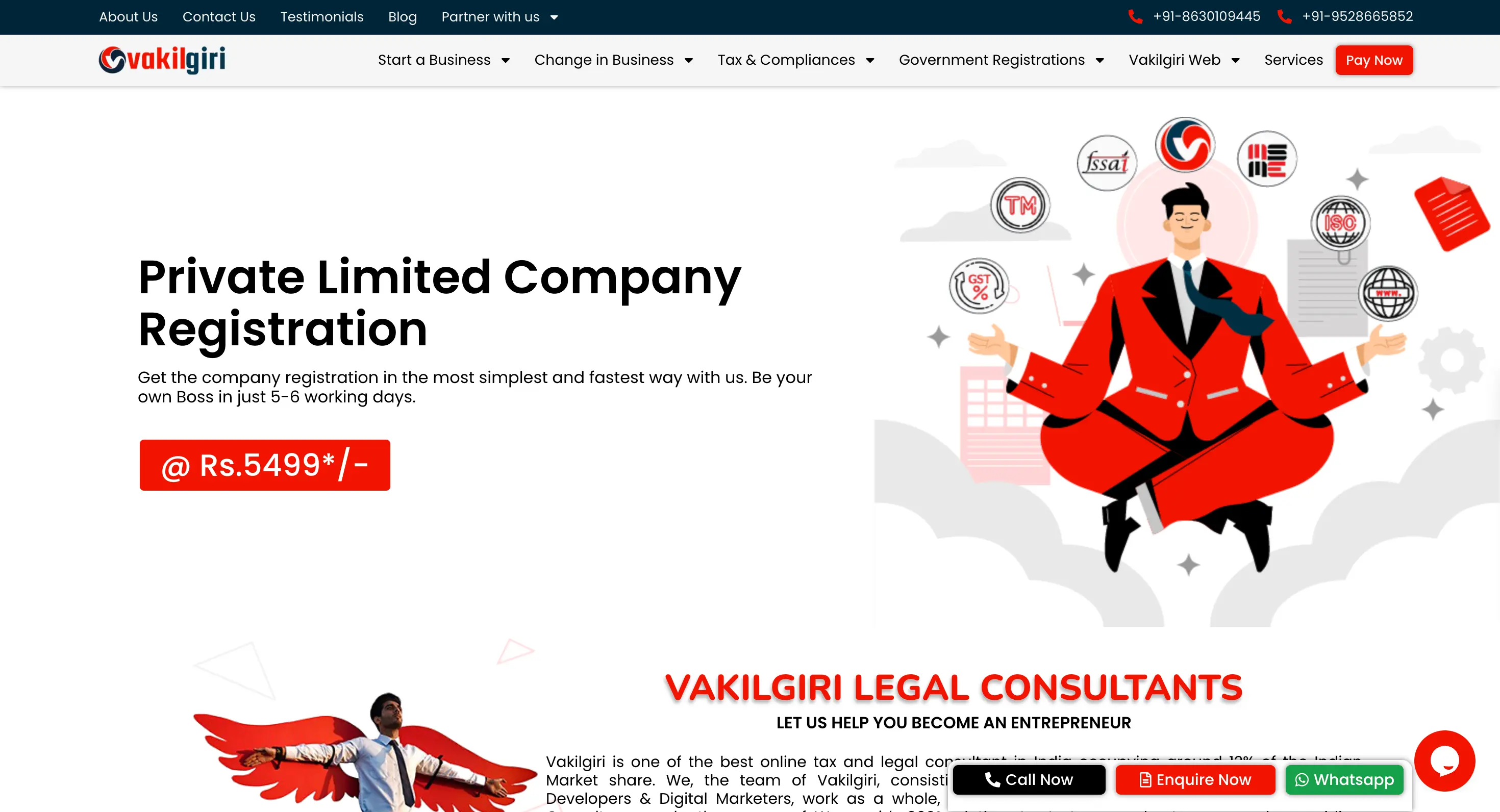 Vakilgiri legal and business consultancy platform